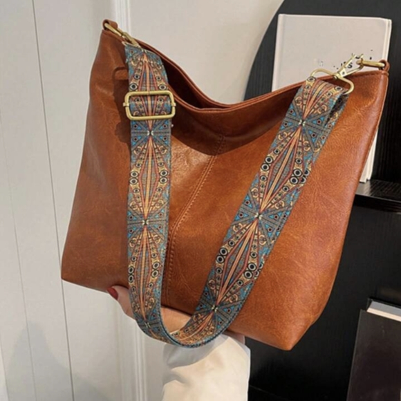 Vintage Design Hobo Bag NEW Camel - Picture 5 of 8